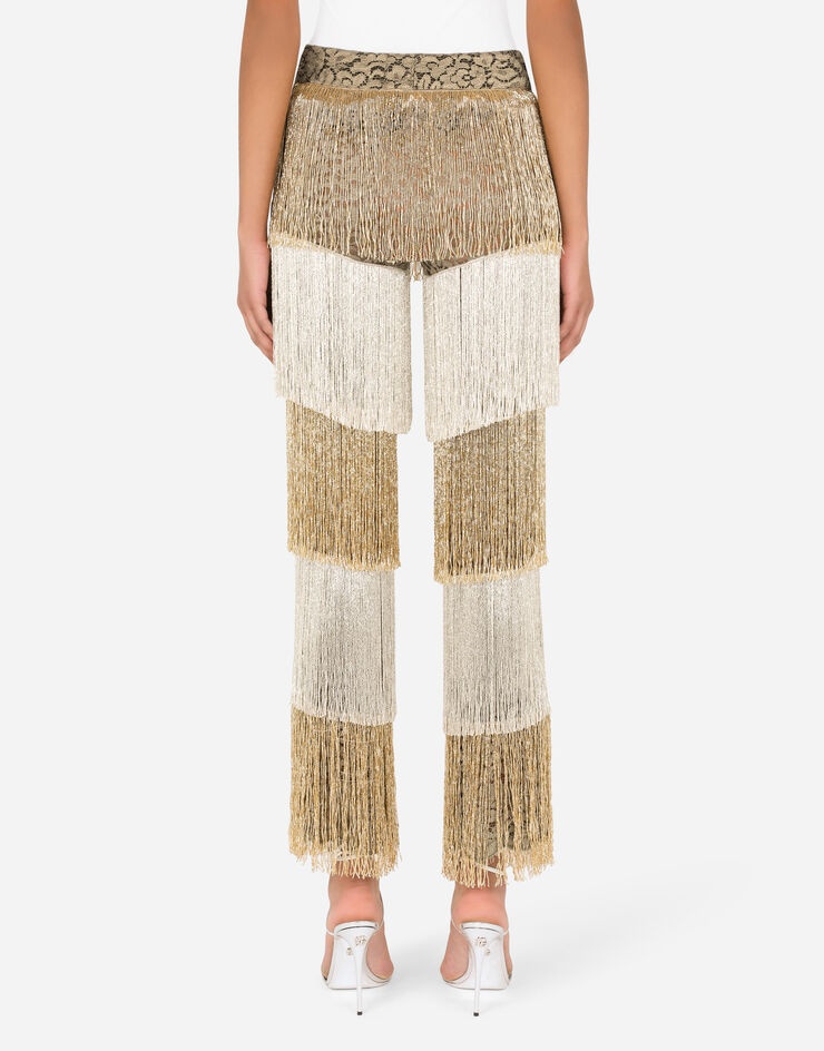 Lace pants with beaded fringing - 2