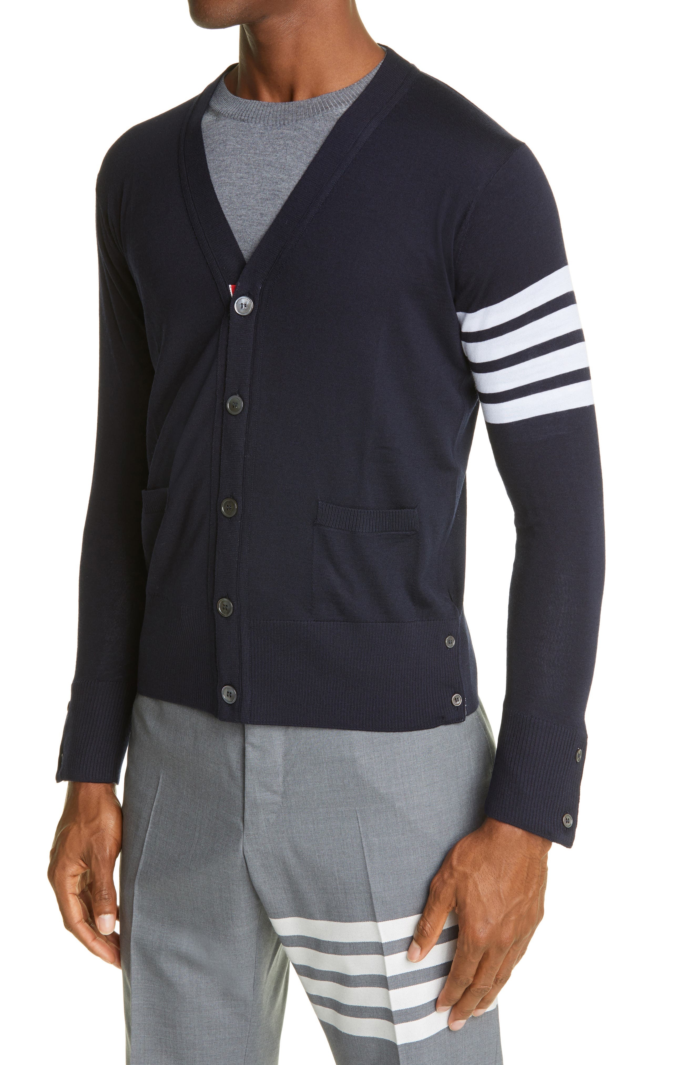 4-Bar Merino Wool Cardigan - 4