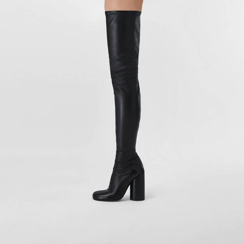 Leather Over-the-knee Sock Boots 3