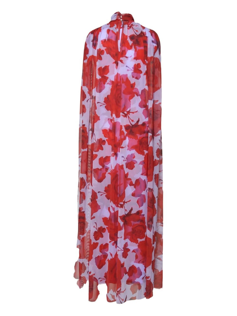 MSGM floral high-neck dress outlook
