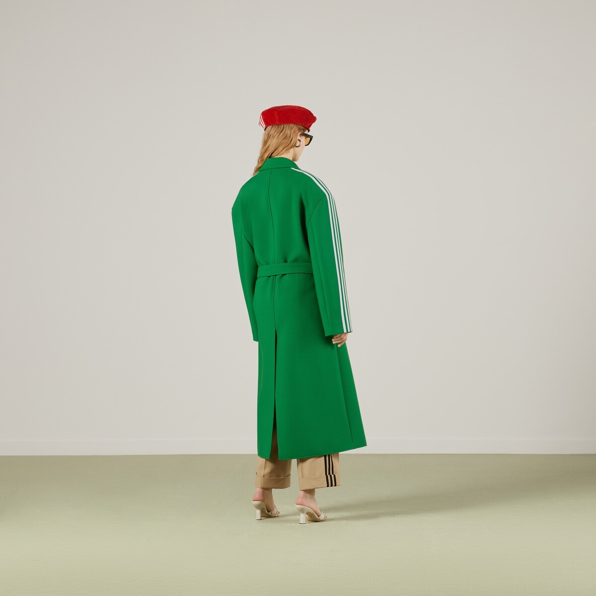adidas x Gucci wrap wool coat - 6