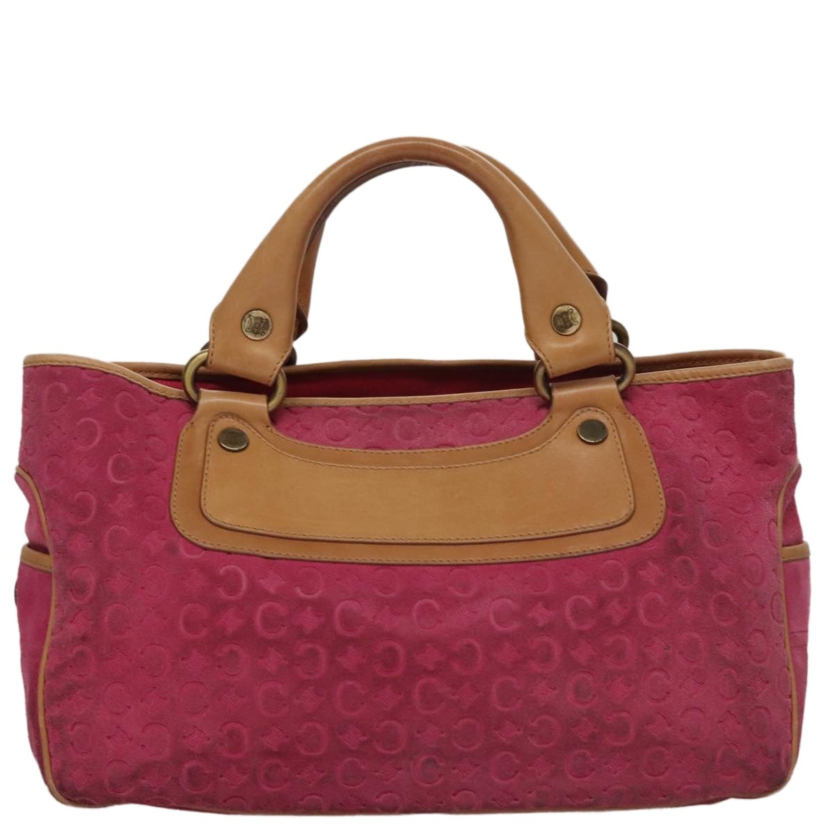 CELINE C Macadam Canvas Boogie Bag Hand Bag Pink - 13