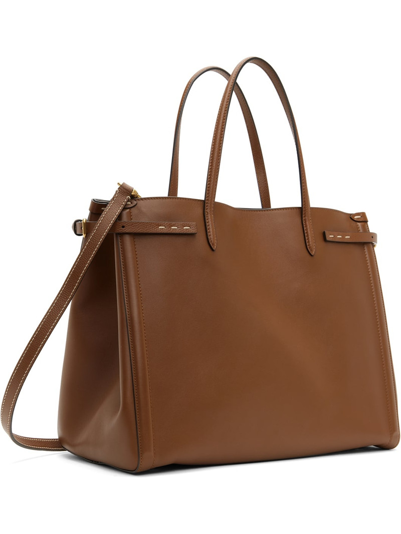 Brown Antibes Medium Calfskin Shopping Tote 3