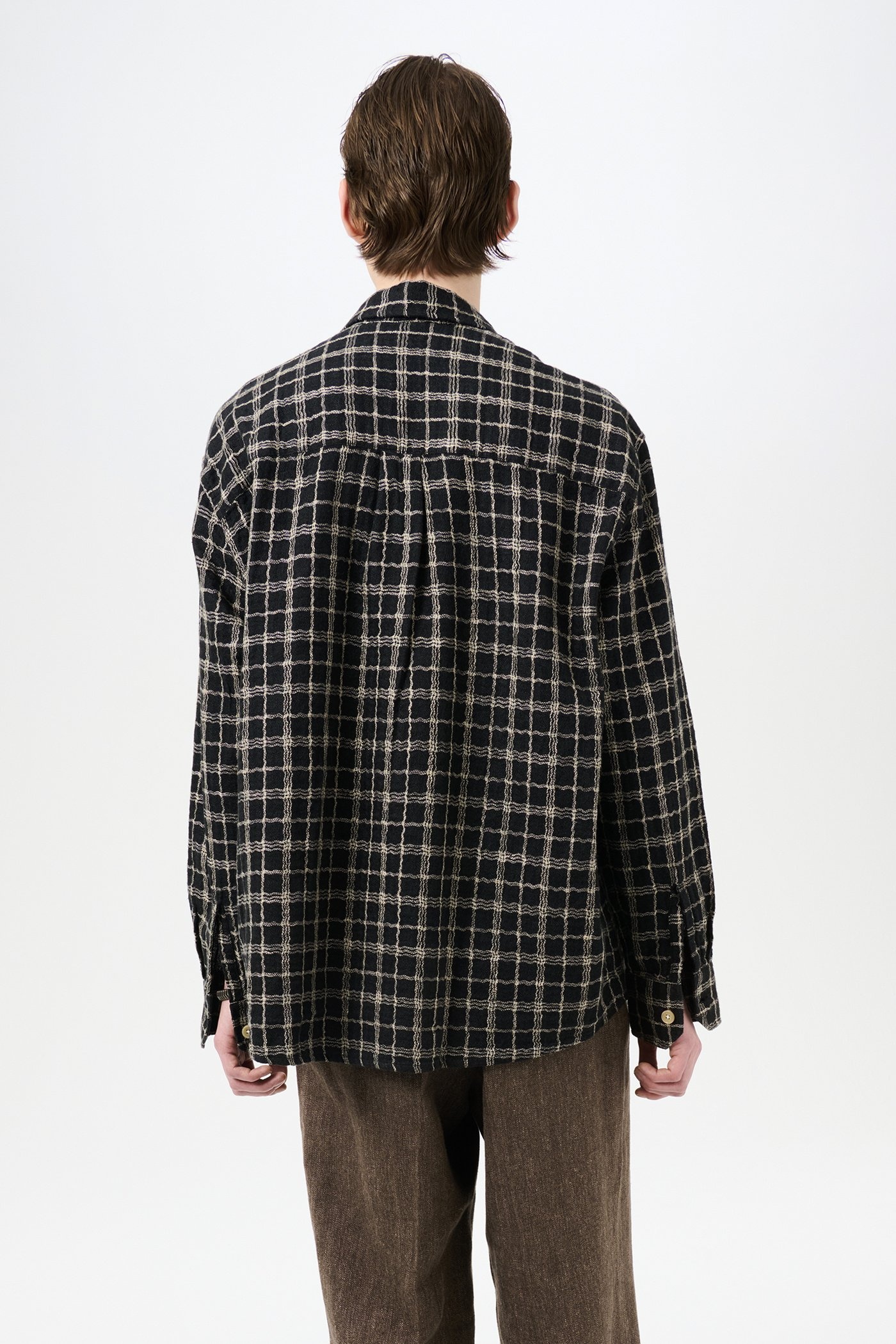 Above Shirt Black Fishnet Cloth - 6