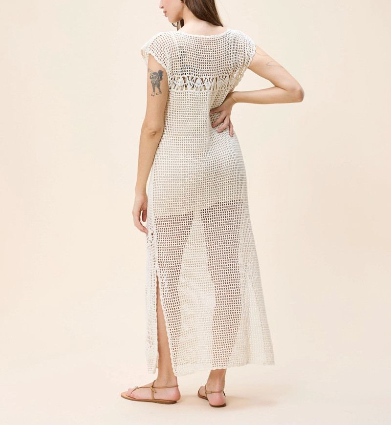 CALIRA COVER UP DRESS | IVORY 4