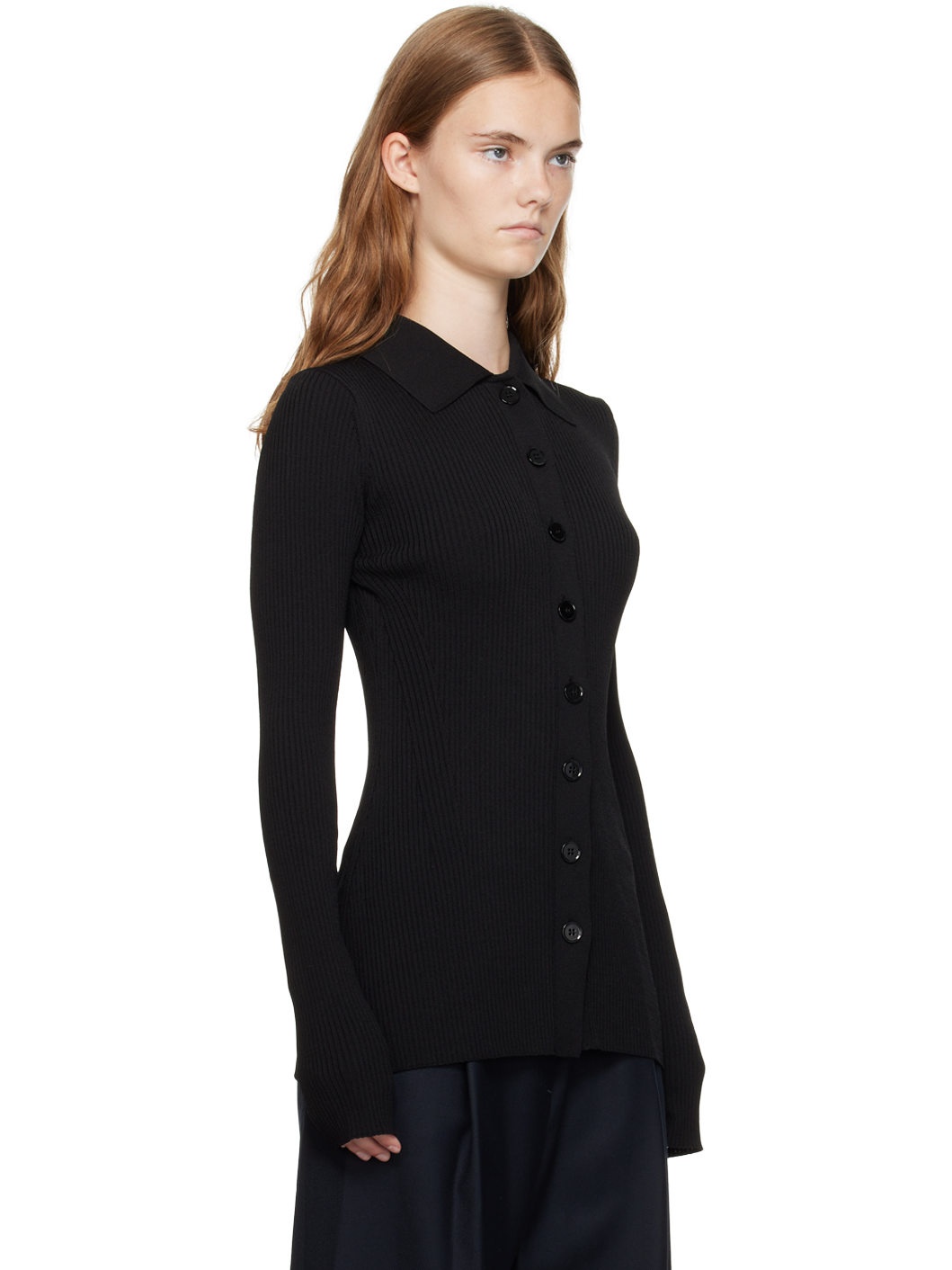 Black Both Sides Opening Cardigan - 2