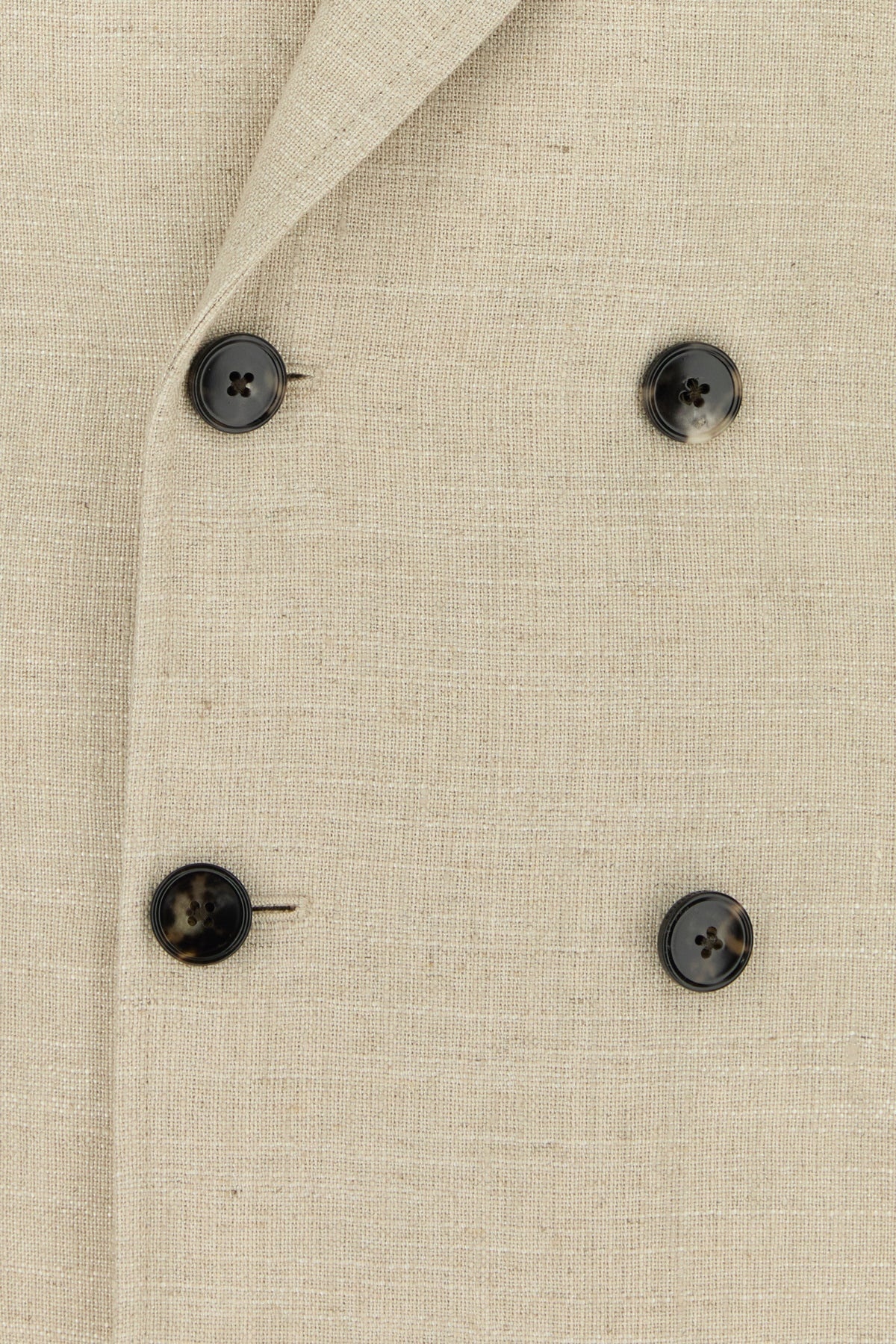 Beige linen blend blazer - 5