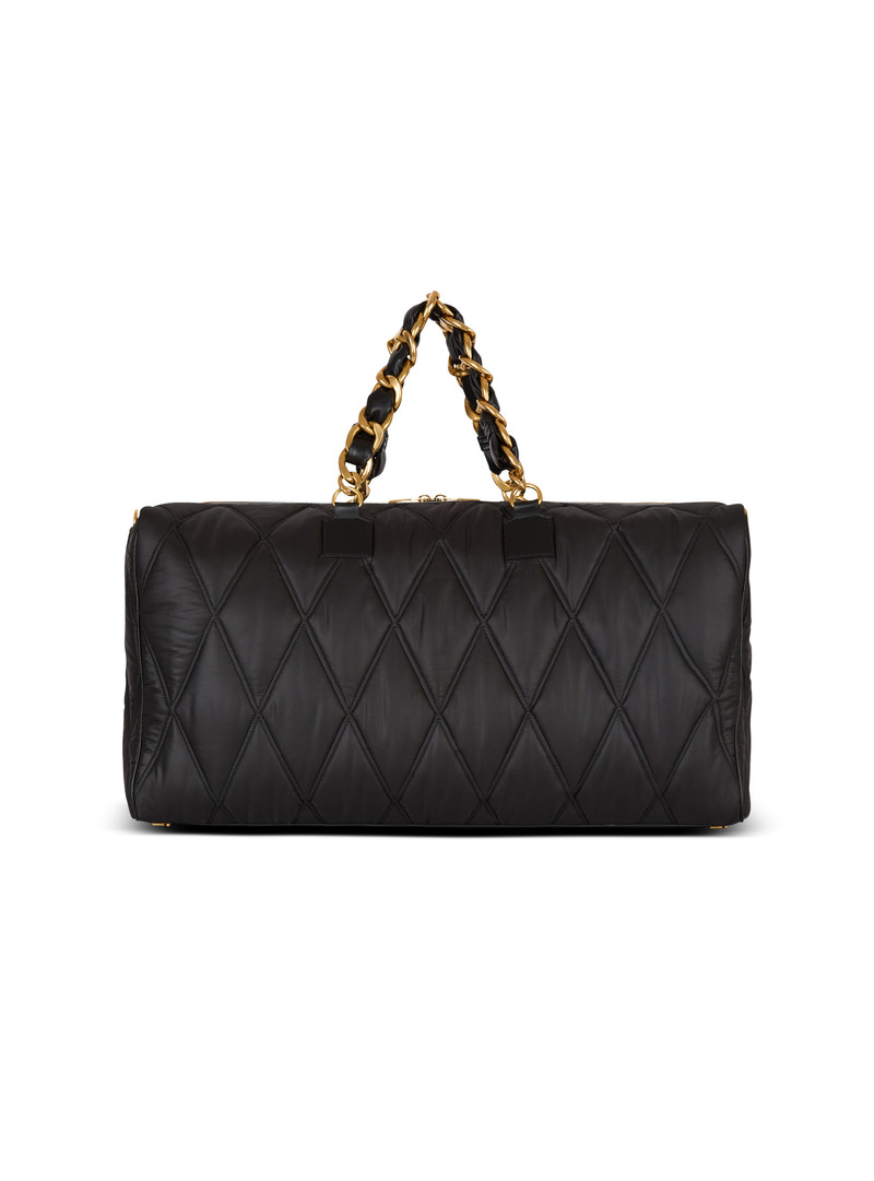 Quilted nylon travel bag with diamond motif 4