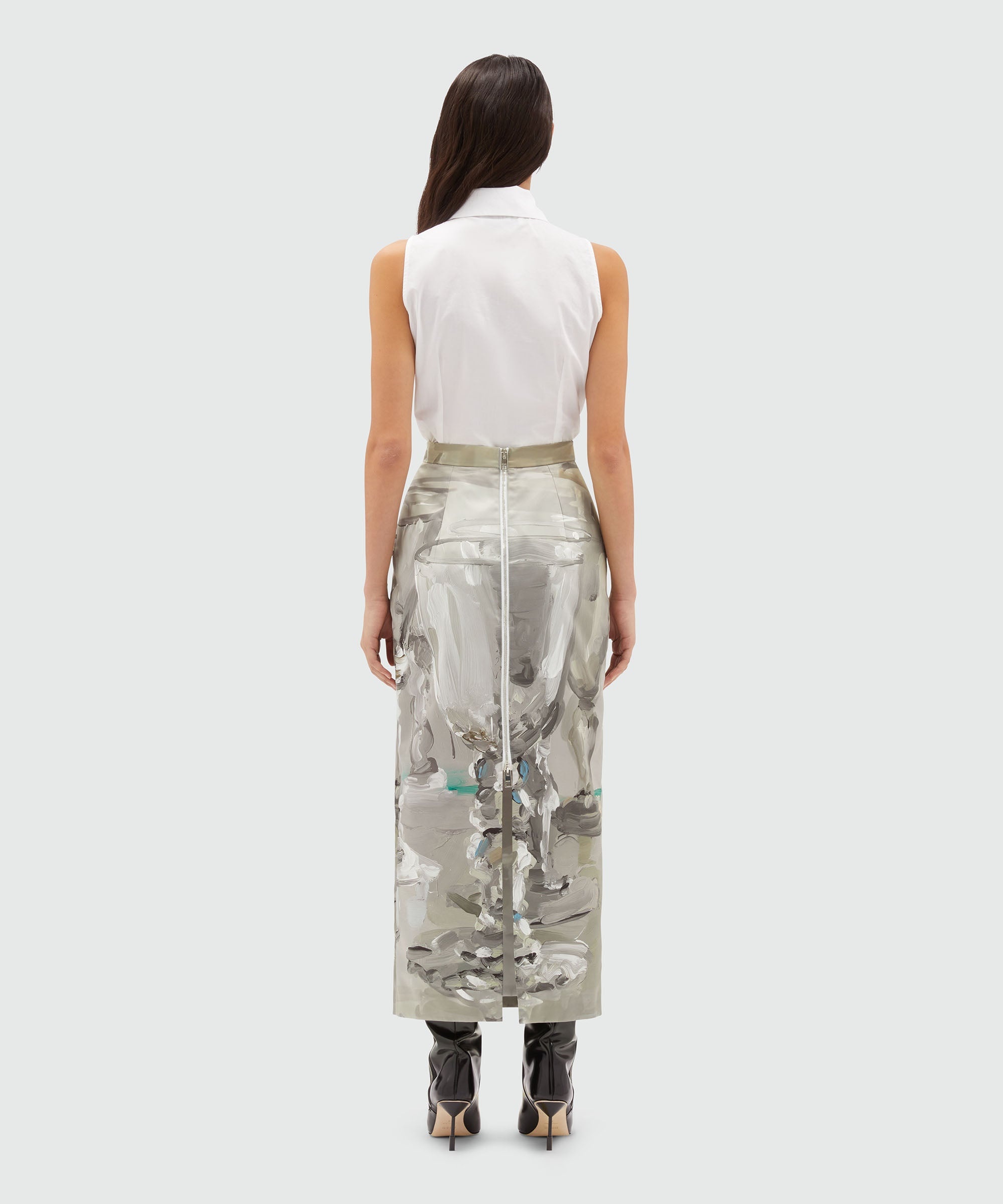 Midi skirt with "Glasses" print - 3