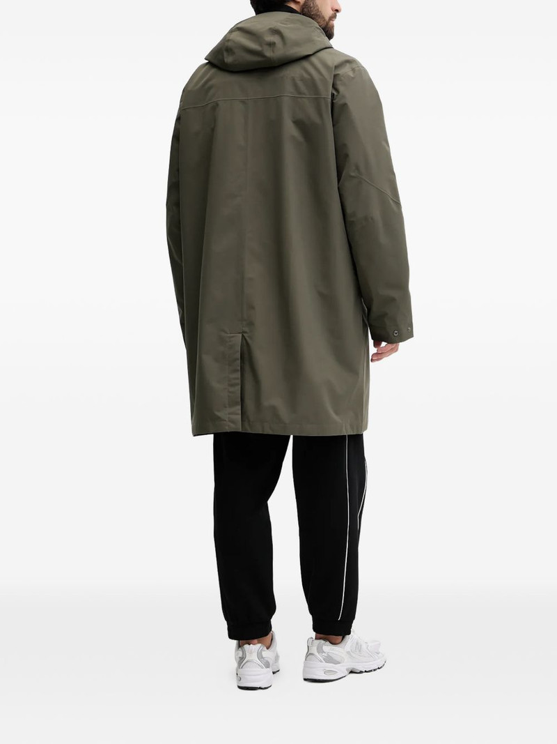hooded logo-print coat 3