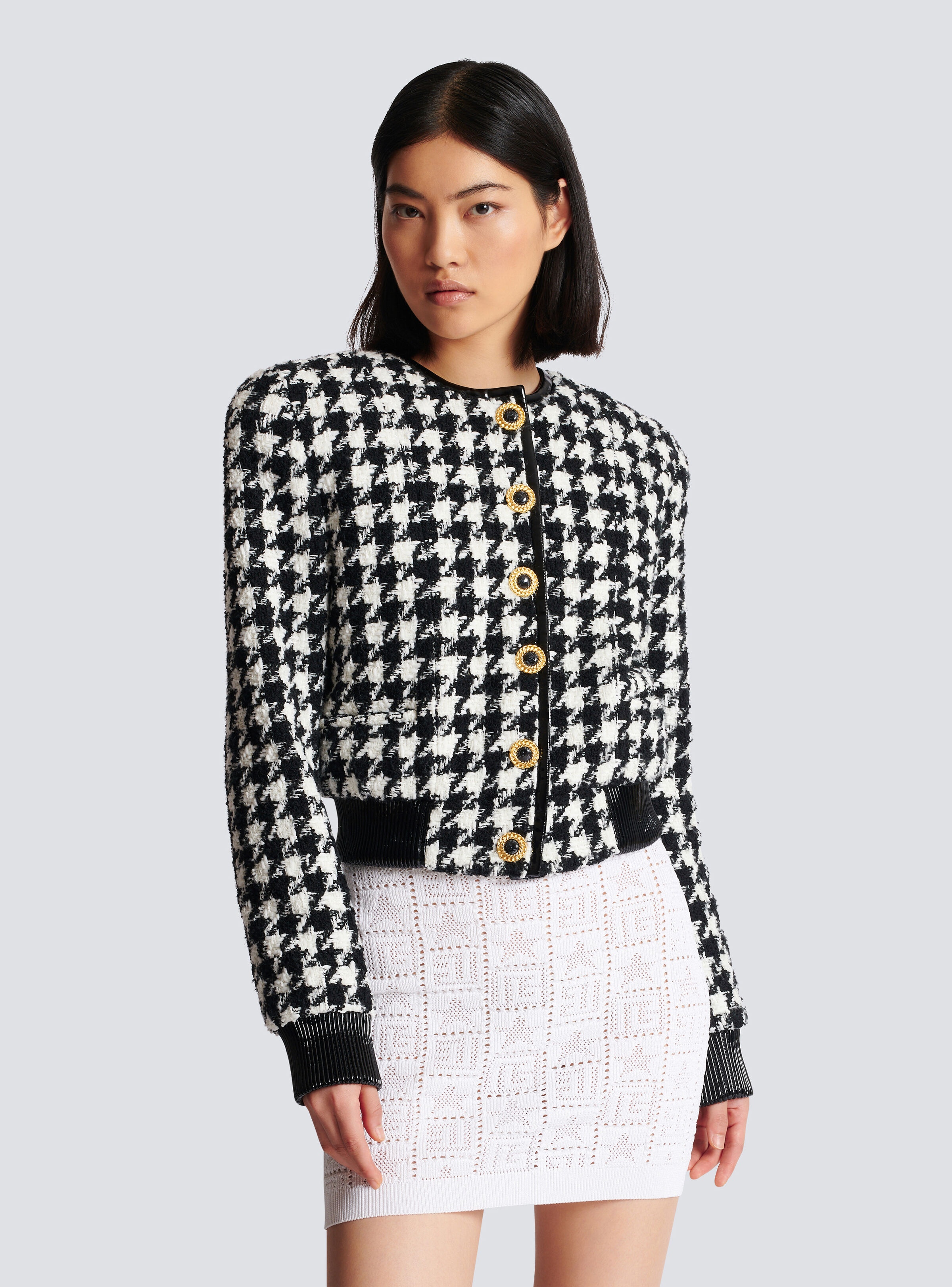 Houndstooth tweed jacket - 6