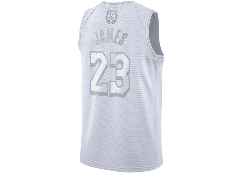 Nike Nike NBA LA Lakers MVP Lebron James 23 Authentic Swingman Jersey White outlook