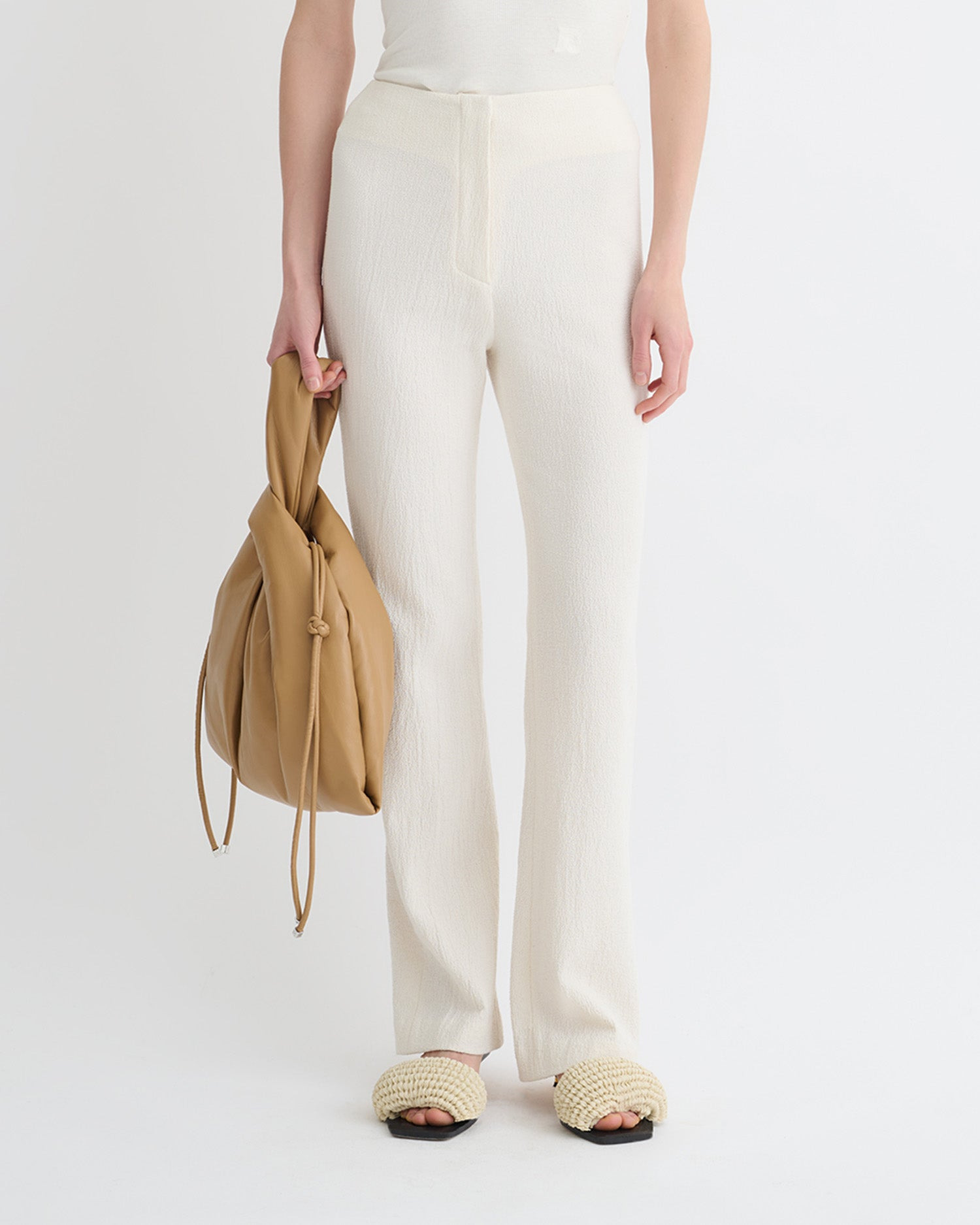 Crepe Melange Pants - 4