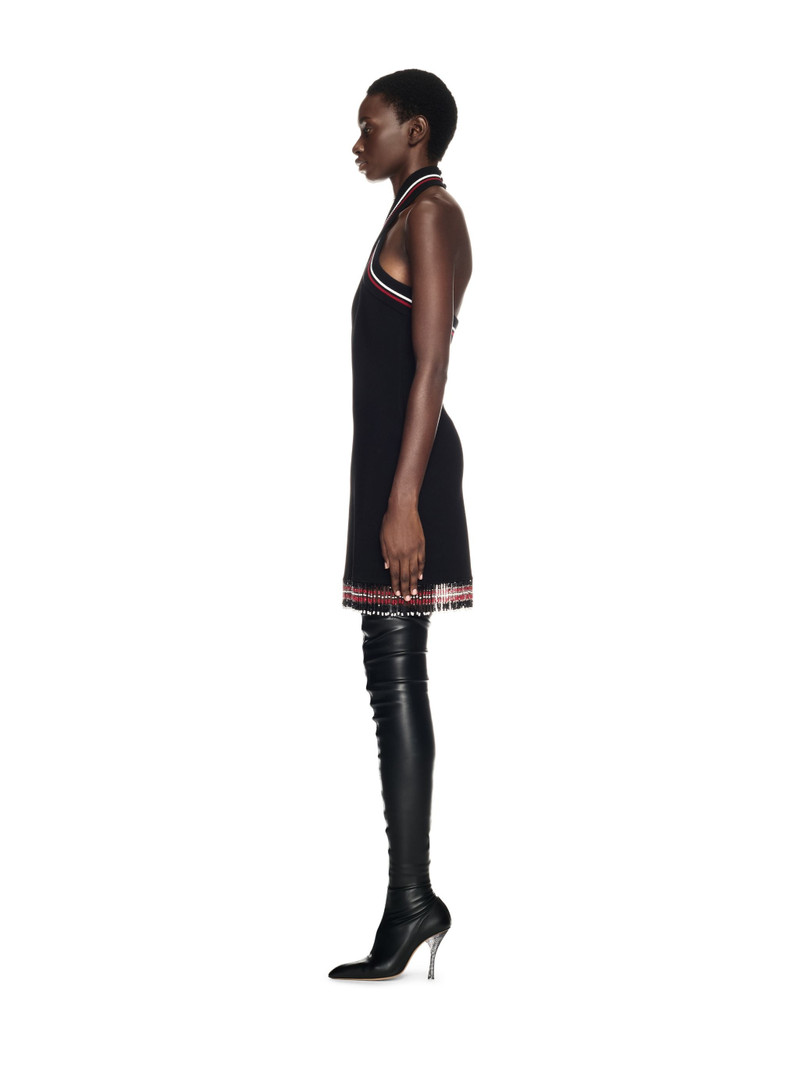 Black Cross Collar Mini Dress 3