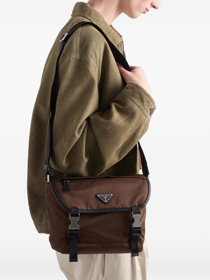 Prada logo-plaque shoulder bag outlook