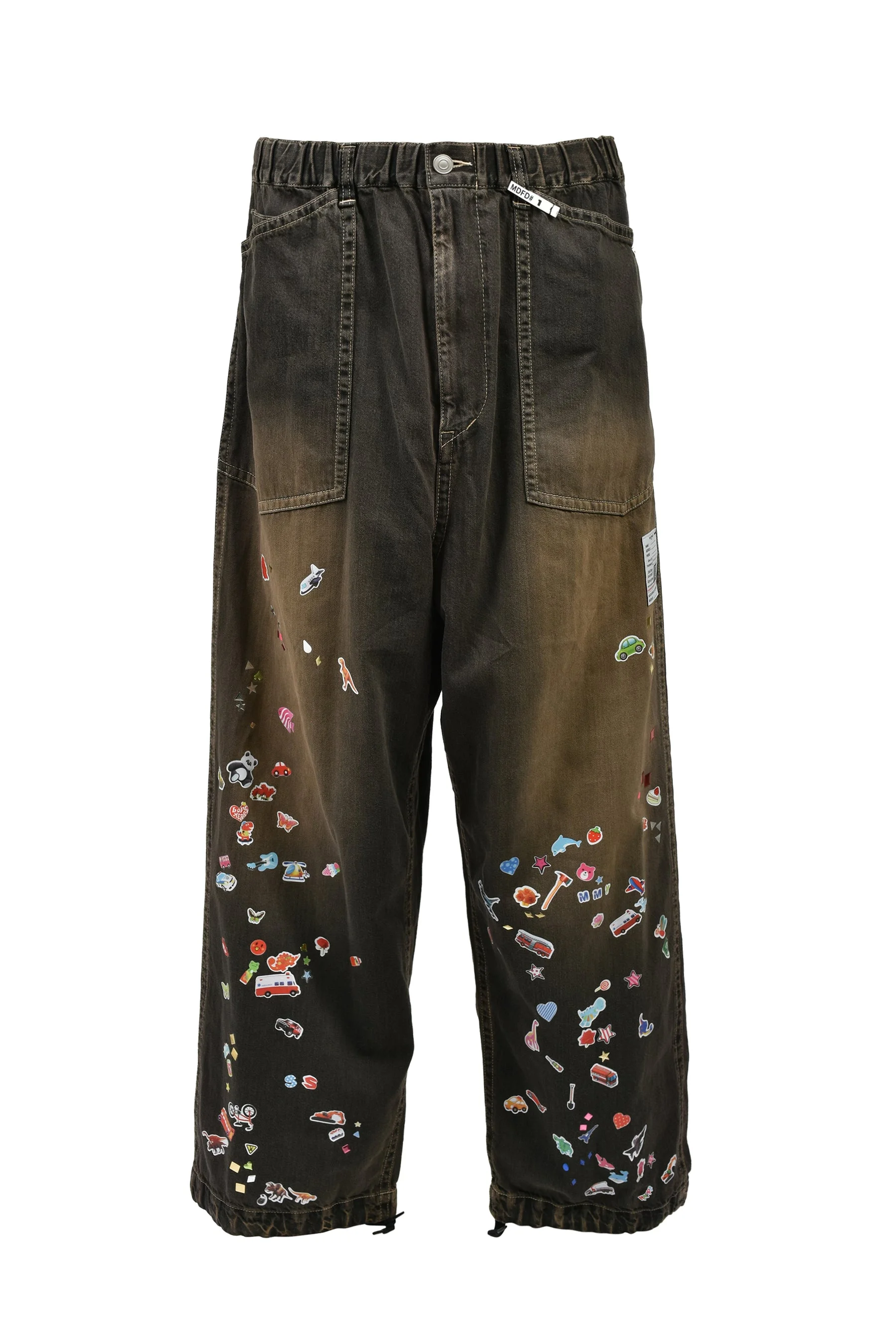 BAKER JEANS W STICKER / BLK - 1