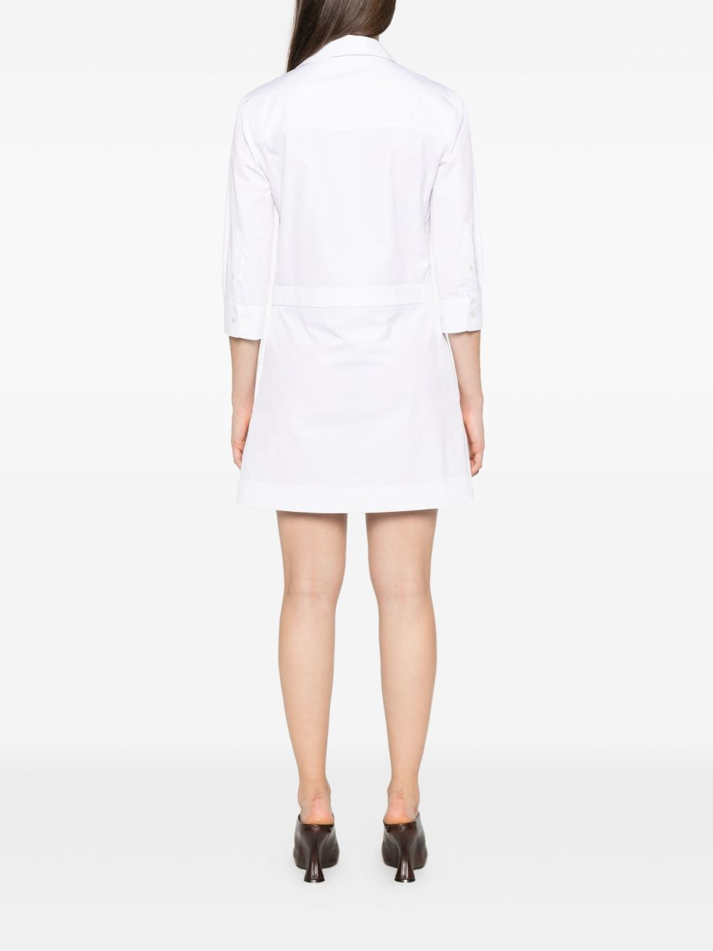 Horsebit-detail poplin dress - 4