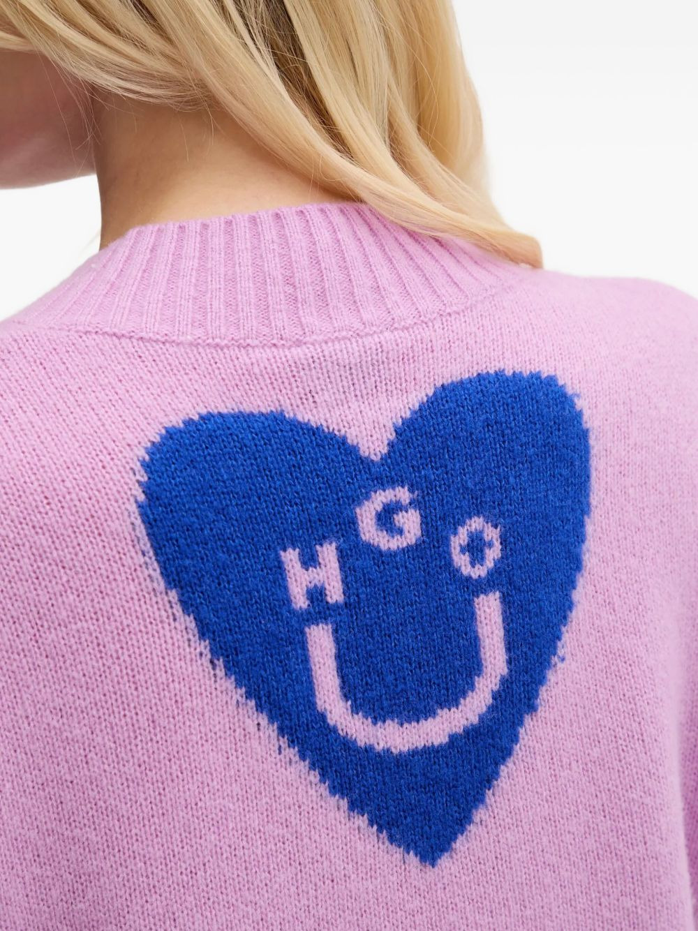 heart-detail V-neck sweater - 4
