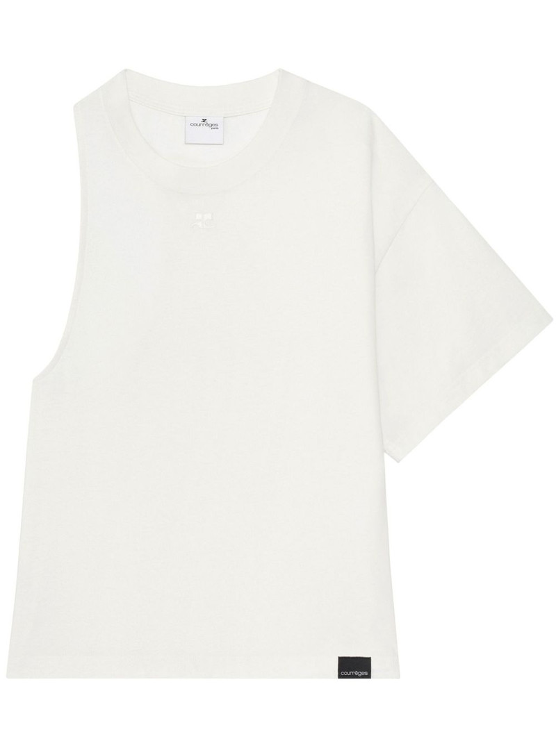 one-sleeve scuba-jersey T-shirt 1