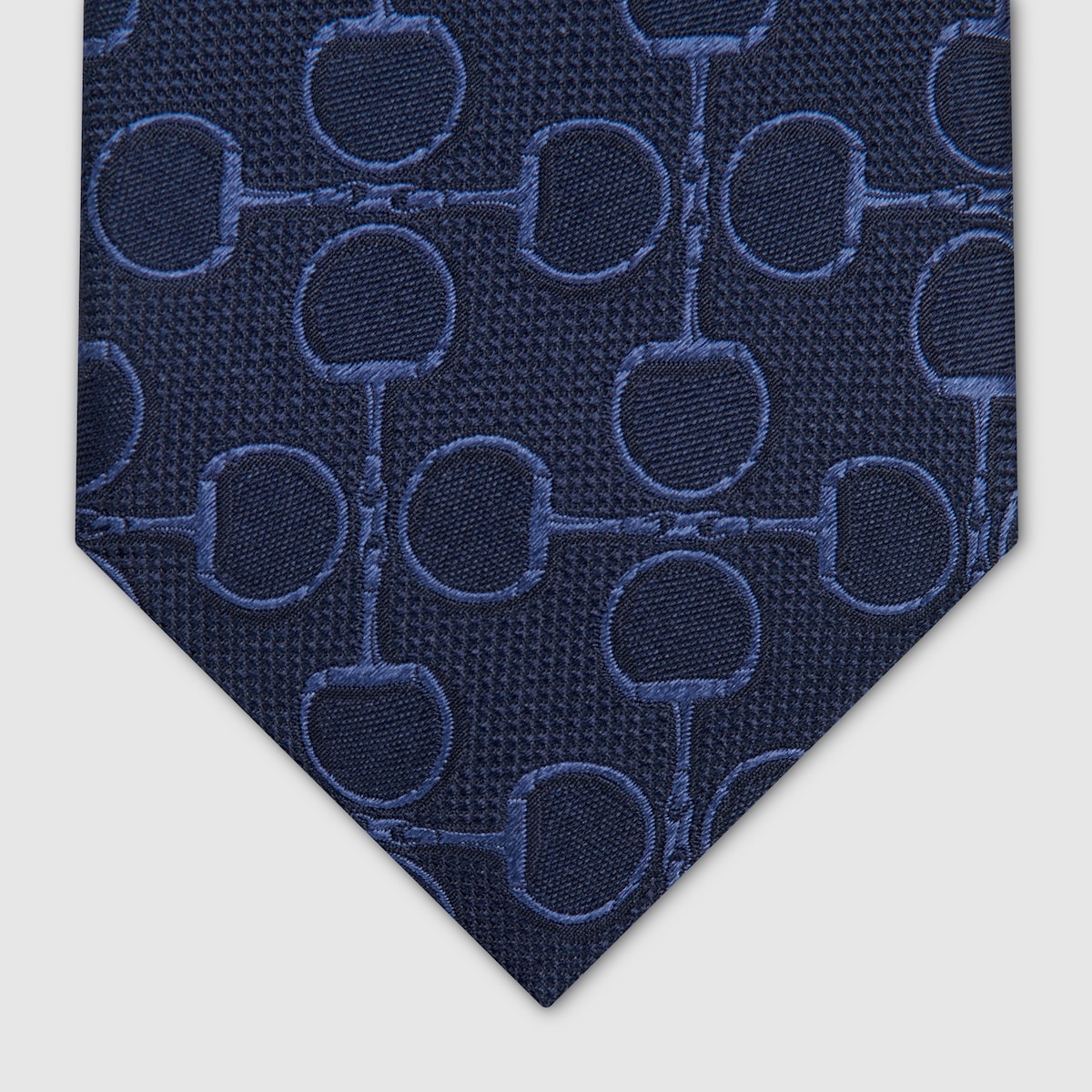 Horsebit silk jacquard tie - 4