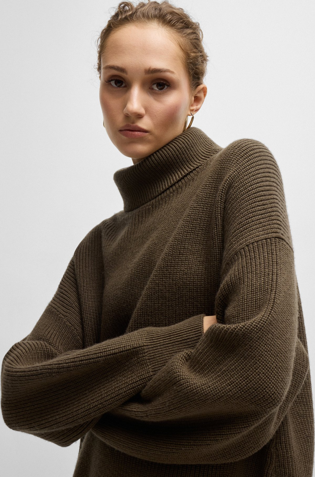 RIBBED ROLLNECK SWEATER IN WOOL - 5