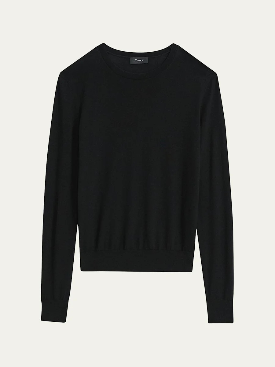 Regal Merino Wool Knit Crewneck Top - 1