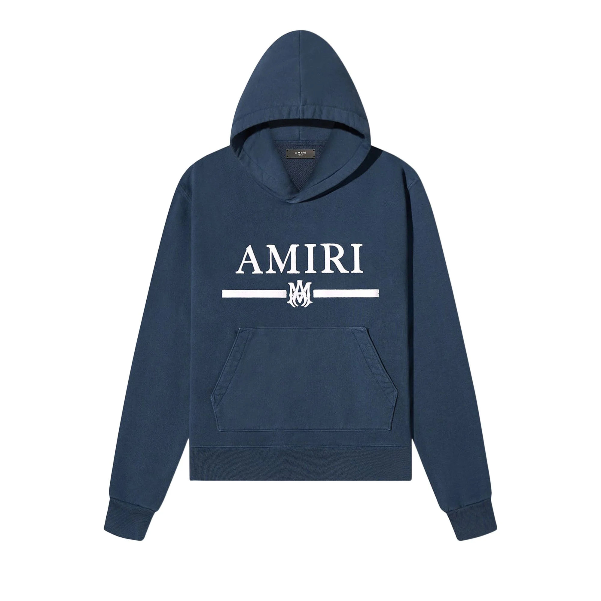 Amiri Bar Embroidery Hoodie 'Pond Blue' - 1