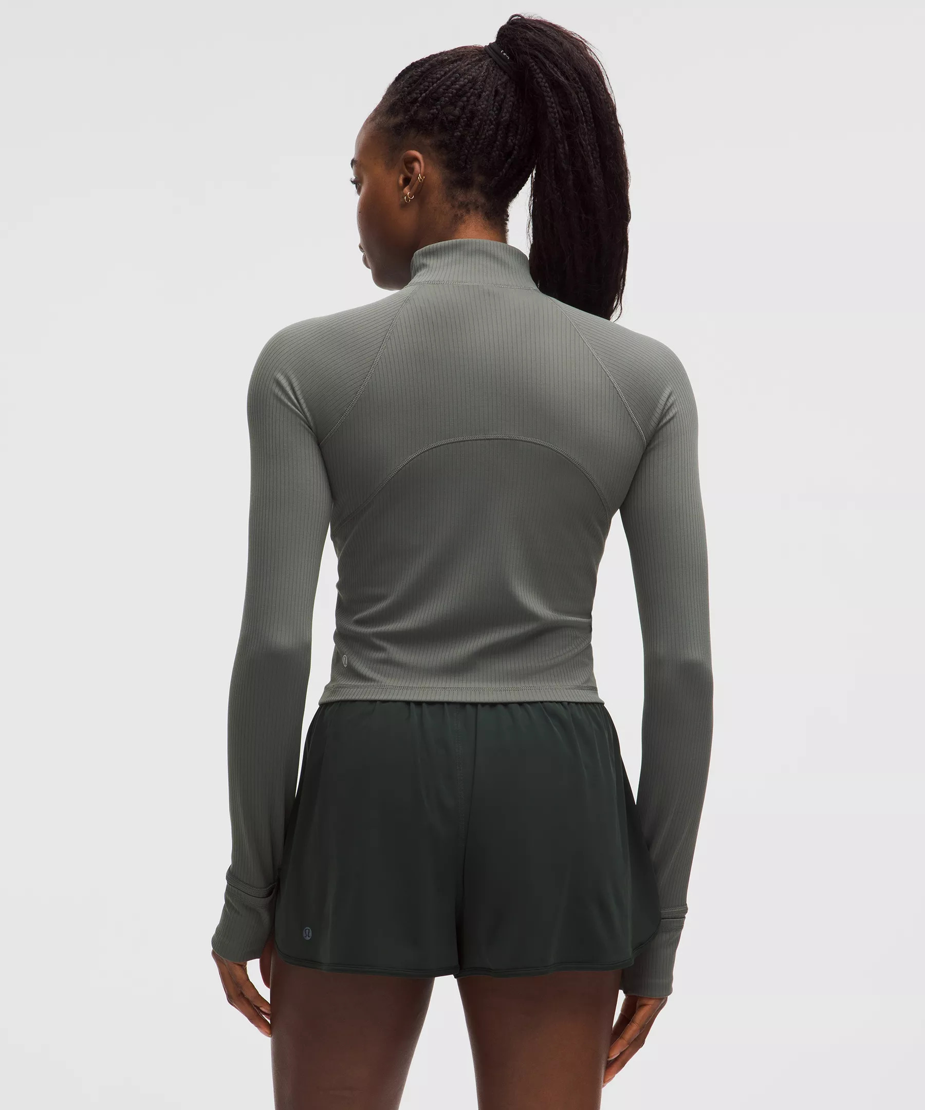 It's Rulu Ribbed Cropped Half Zip *Updated - 3