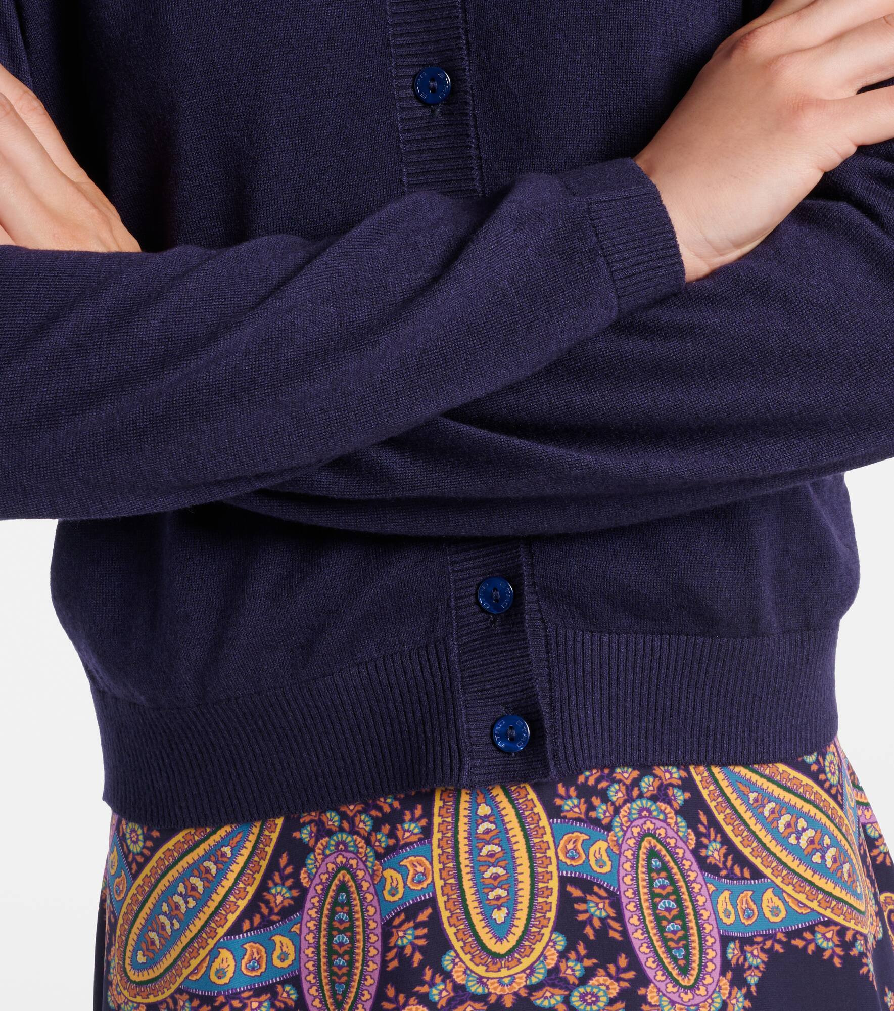 Embellished silk and cashmere cardigan - 5