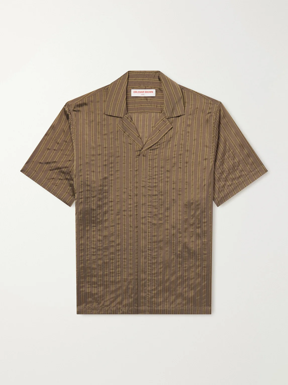 Maitan Villa Camp-Collar Striped Woven Shirt - 1