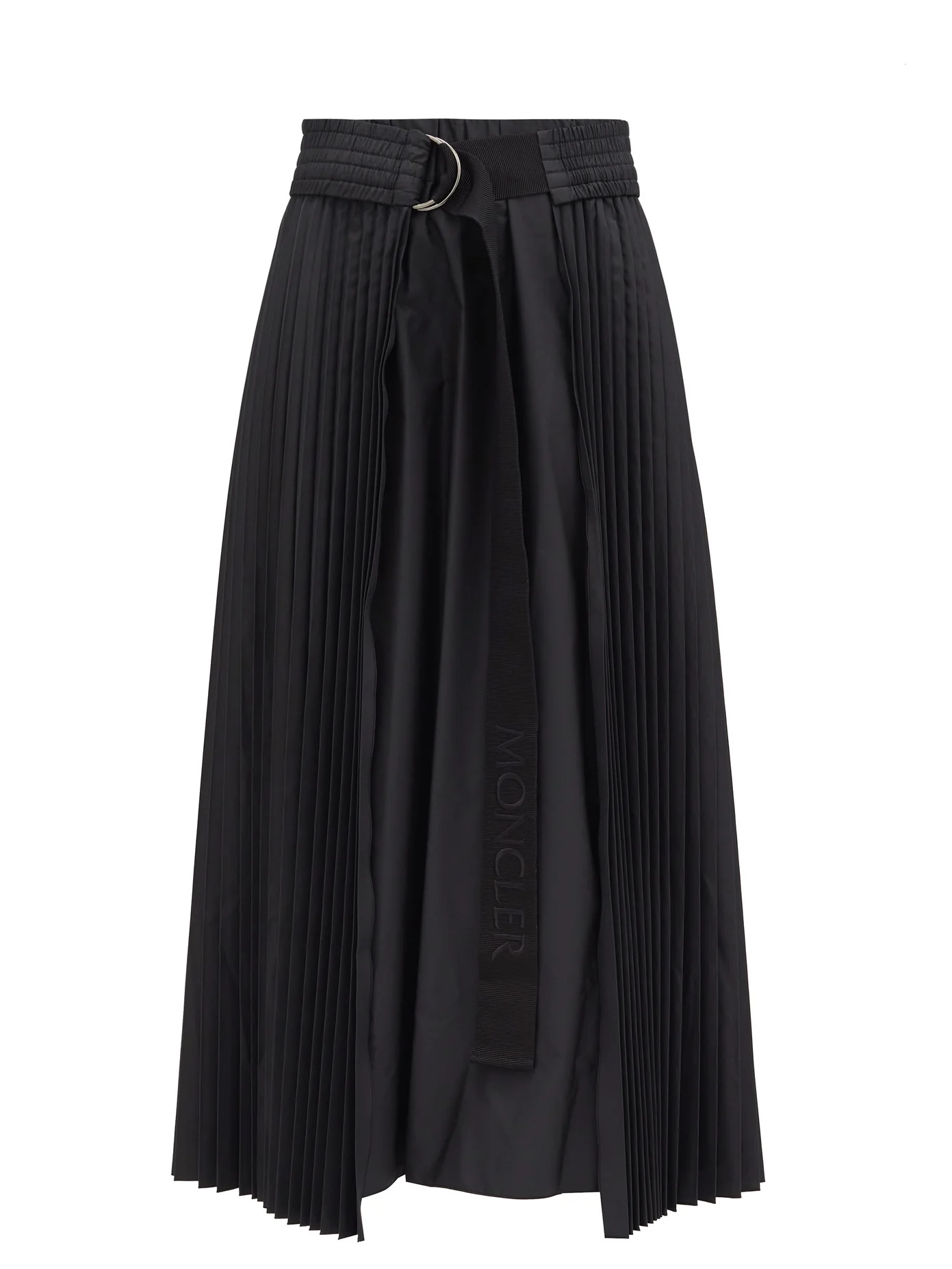 Pleated taffeta midi skirt - 1