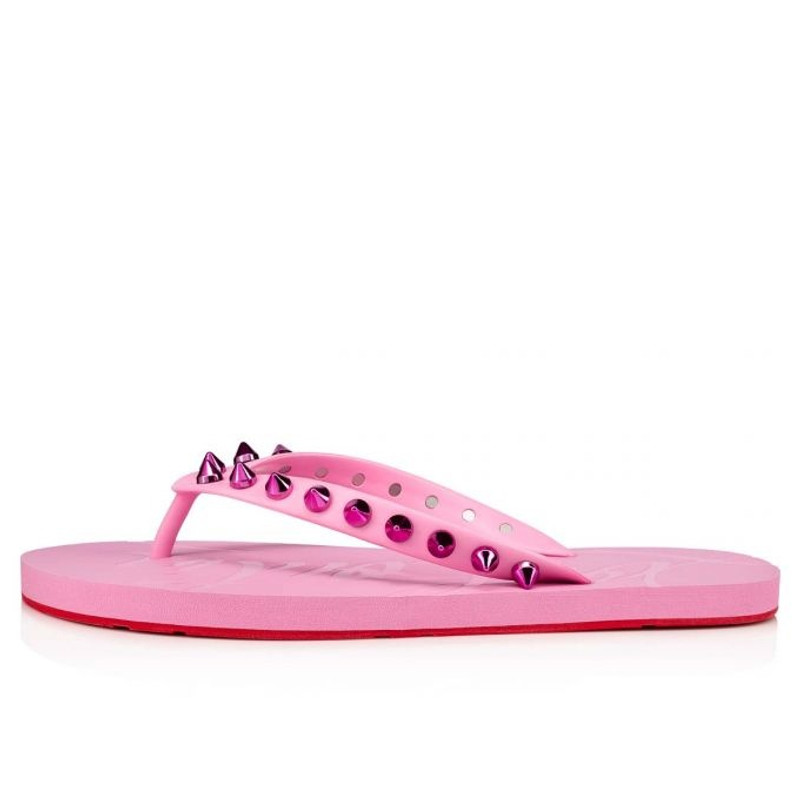 Christian Louboutin Loubi Slip Spikes Woman CONFETTIS/METAL FUXIA outlook