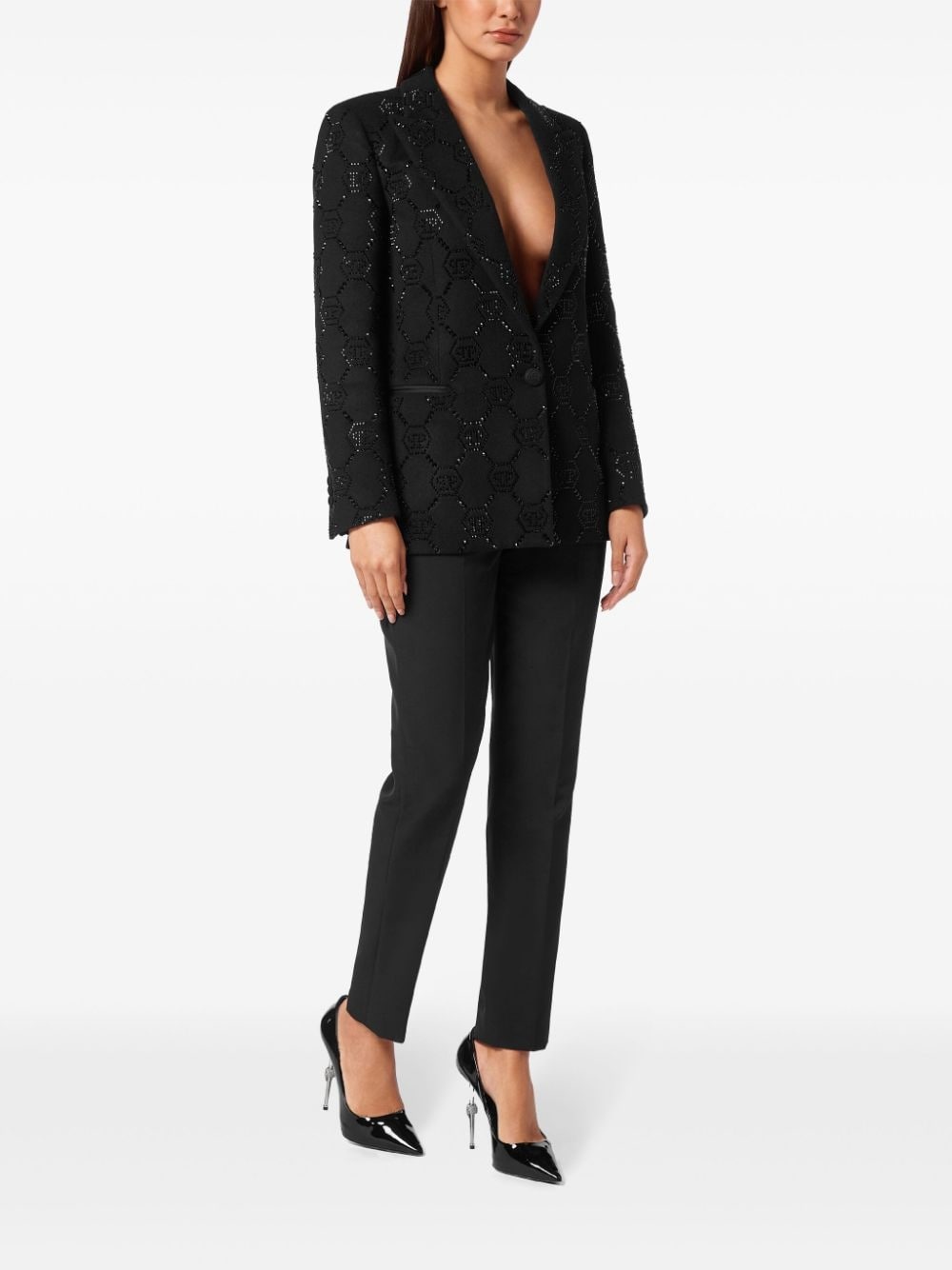 monogram blazer - 2