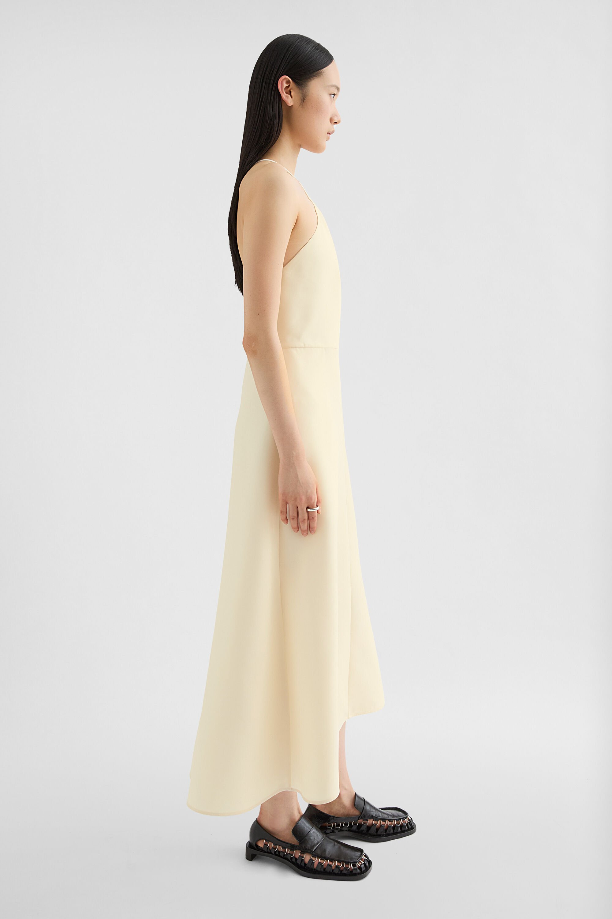 Lightweight Wool Blend Halter Dress - 6