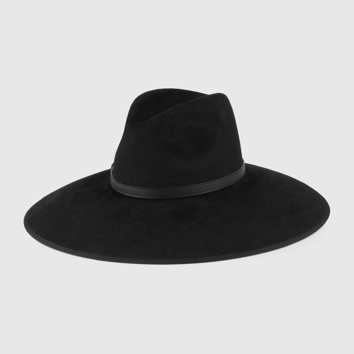 Felt wide brim hat with Horsebit - 3