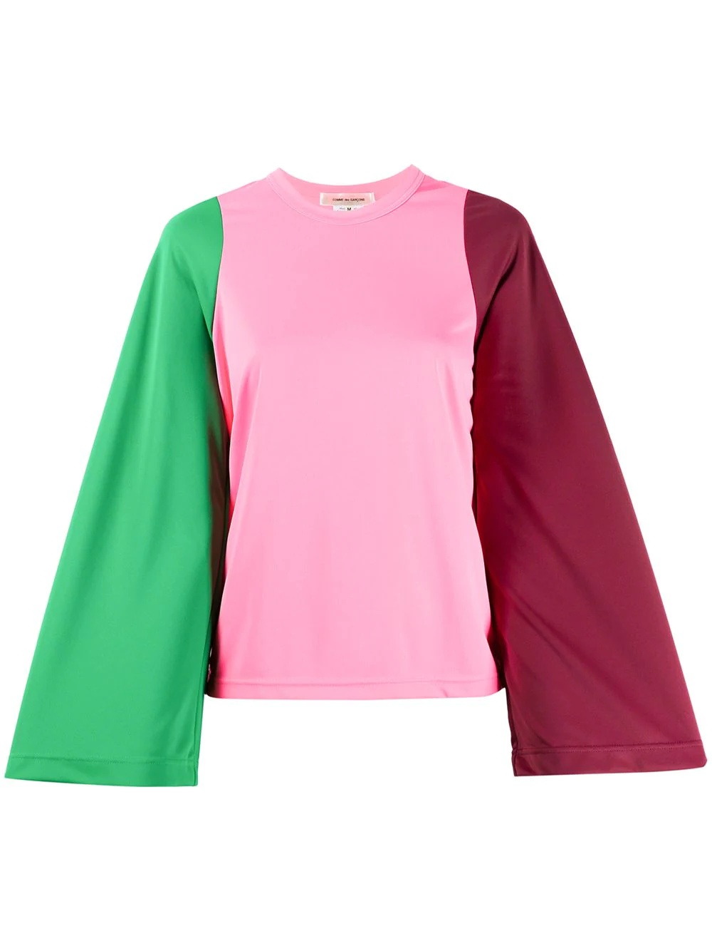 tri-colour wide sleeve top - 1