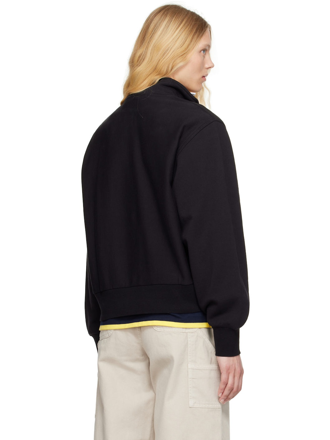 Black American Script High Neck Sweatshirt - 3
