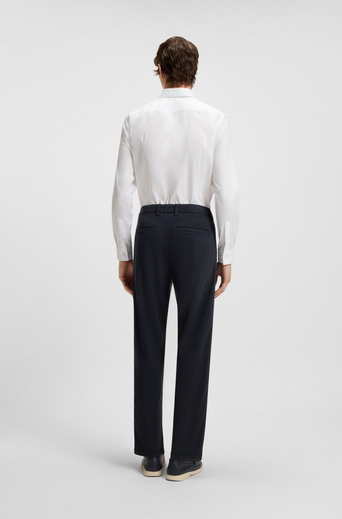 TAPERED-FIT DRAWSTRING PANTS IN STRETCH-COTTON TWILL - 4