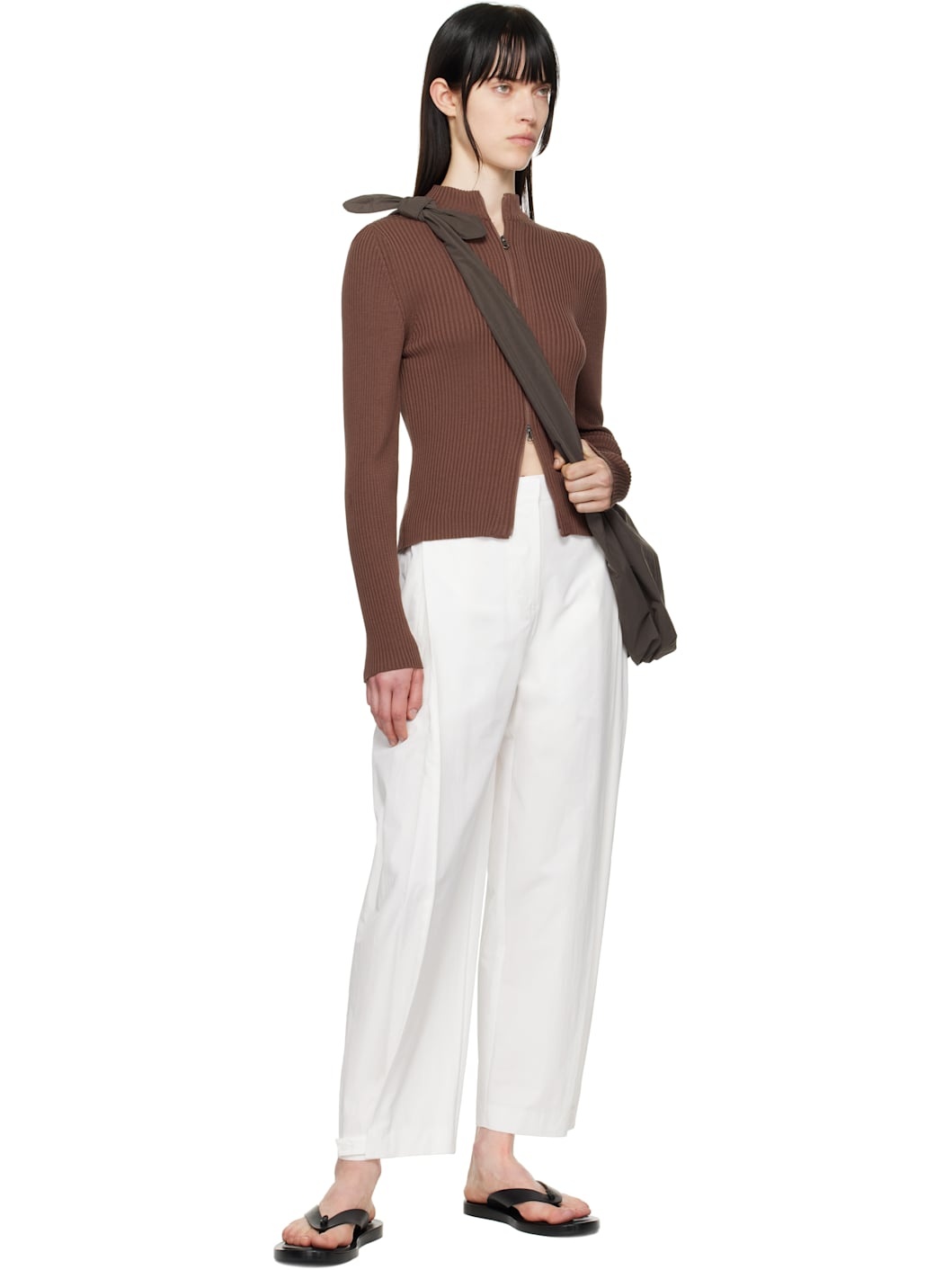 White Button Garconne Trousers - 4