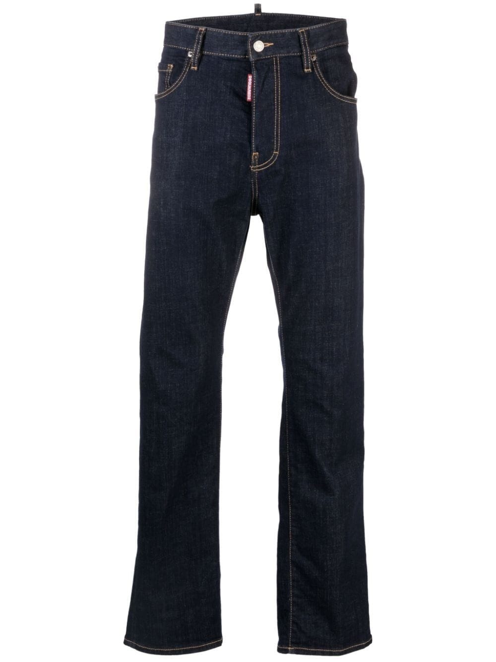 logo-patch slim-leg jeans - 1