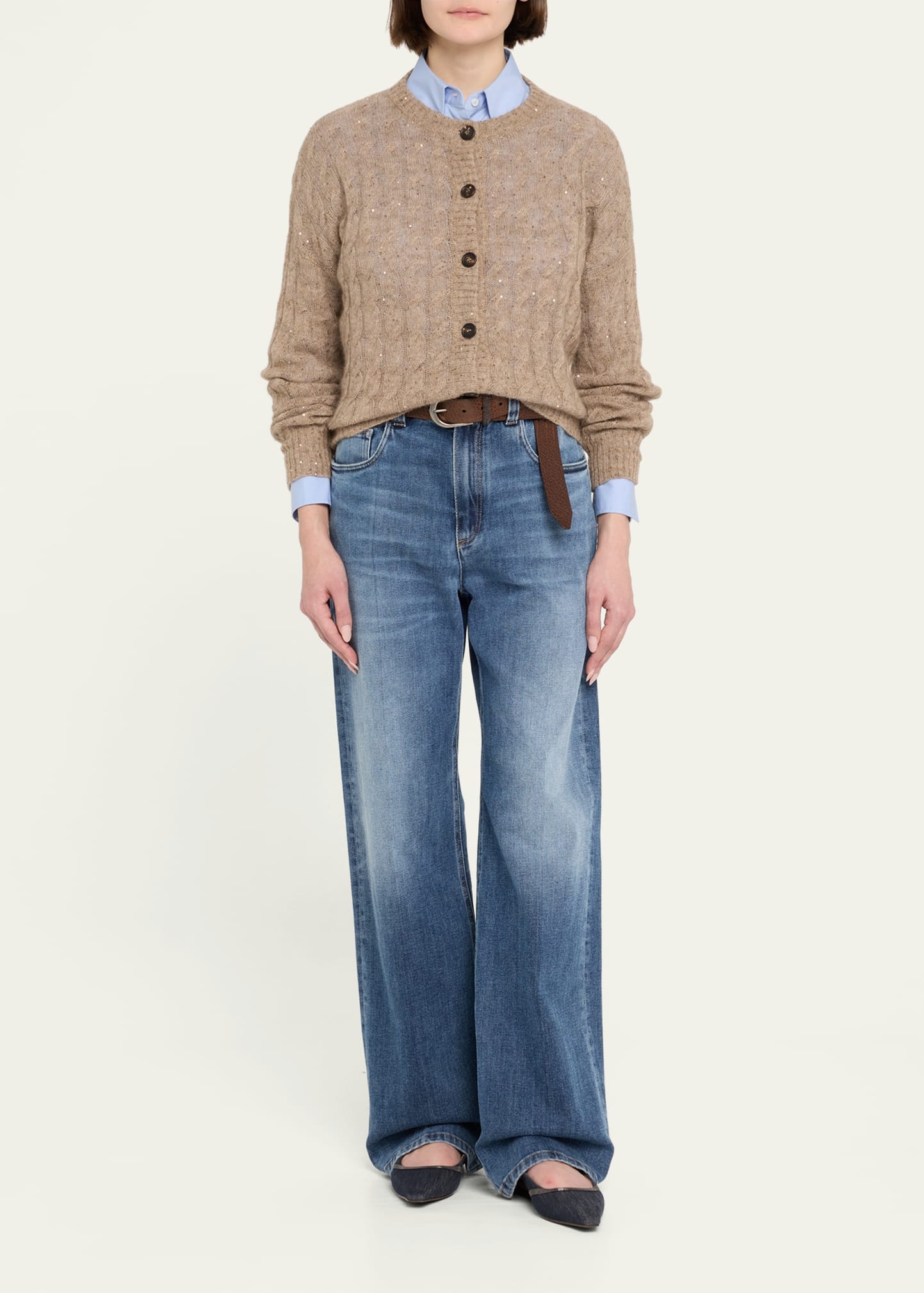 Matte Poplin Shirt with Monili Flap Pocket - 2