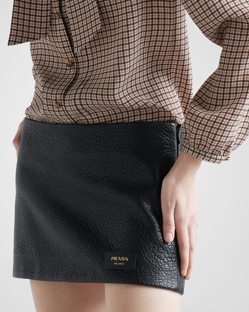 Nappa leather miniskirt 3