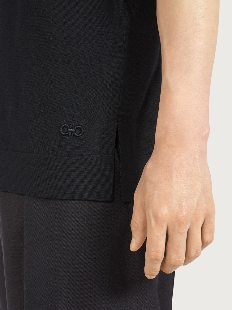SILK AND COTTON POLO - 4