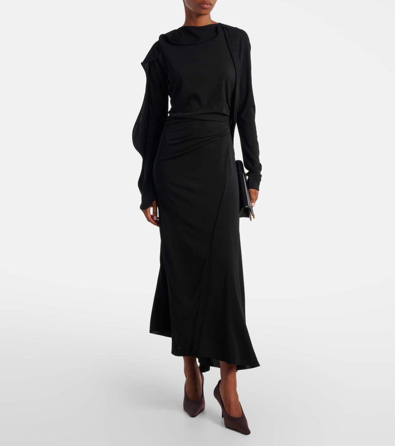 Victoria Beckham Draped jersey maxi dress outlook