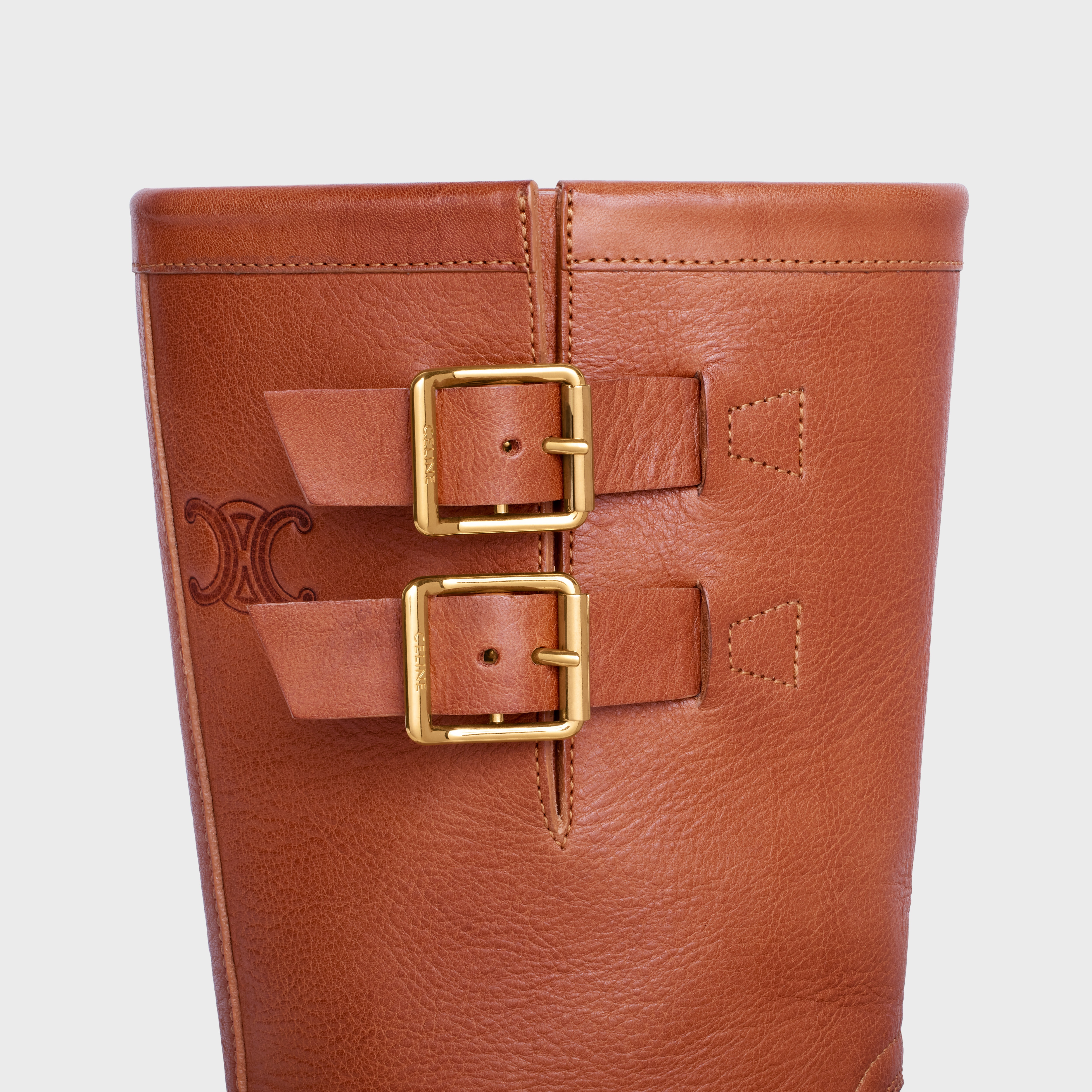 CELINE BULKY MID BIKER BOOT WITH HARNESS in Calfskin - 5