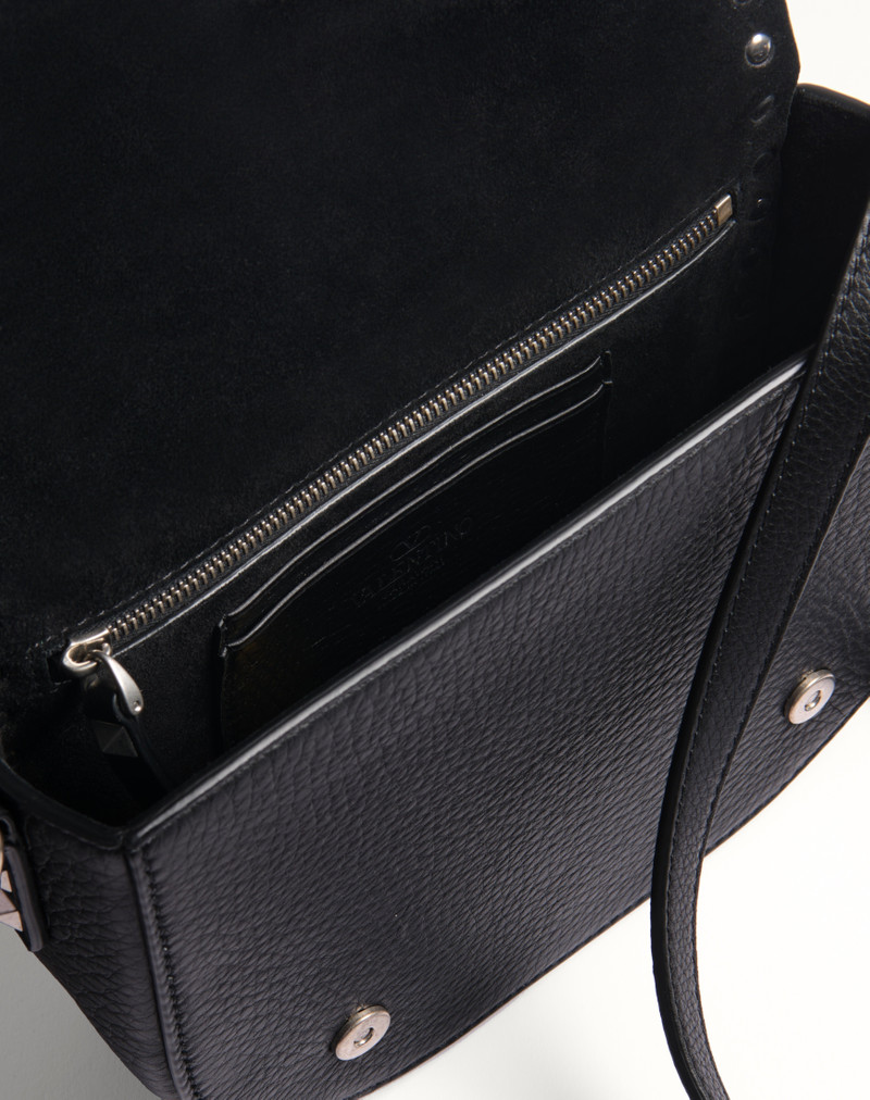 SMALL ROCKSTUD GRAINY CALFSKIN CROSSBODY BAG 5