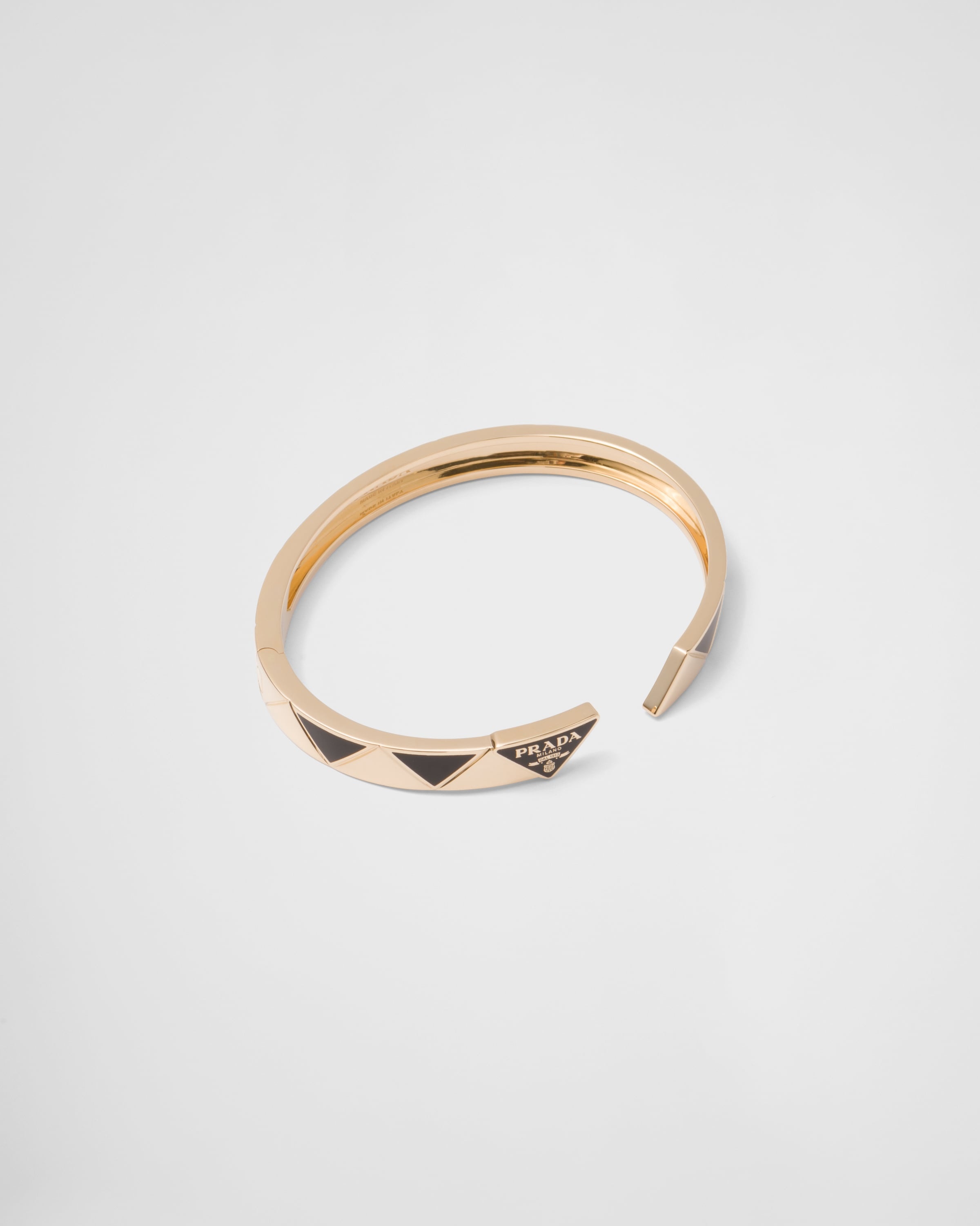 Eternal Gold bangle bracelet in yellow gold with ceramic elements - 1