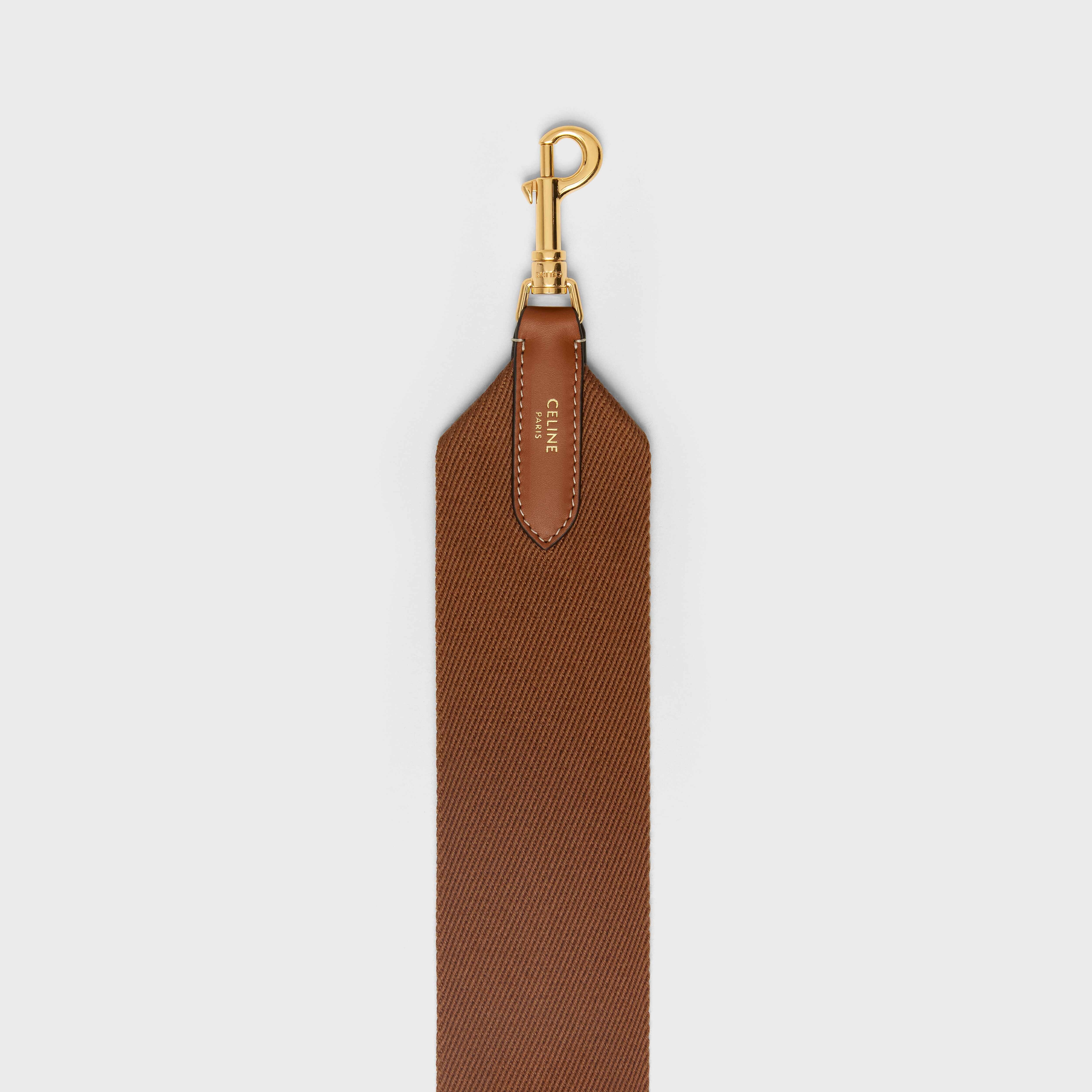 Short Strap in textile and calfskin - 3