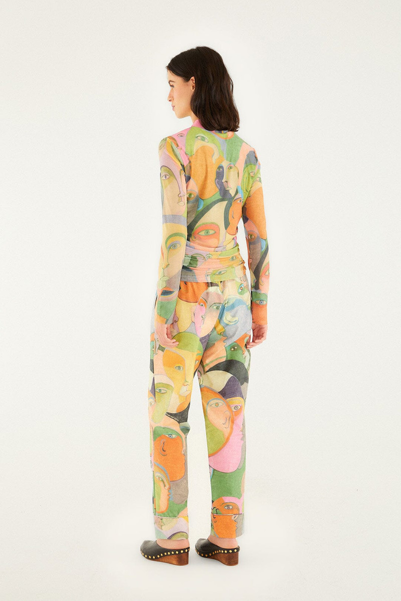 Crowded Series Drawing Organic Cotton Pants 4