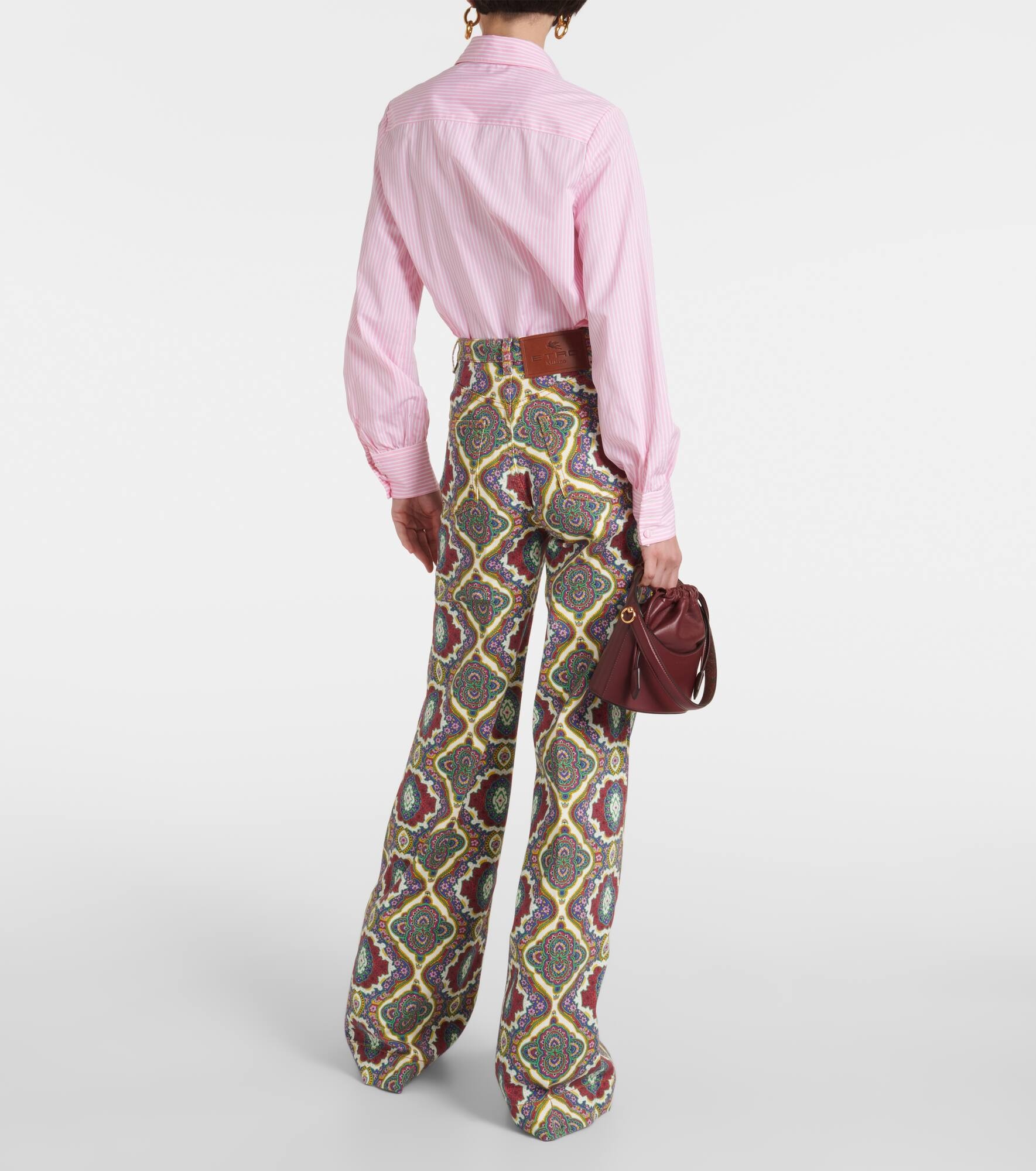 Printed high-rise wide-leg jeans - 3